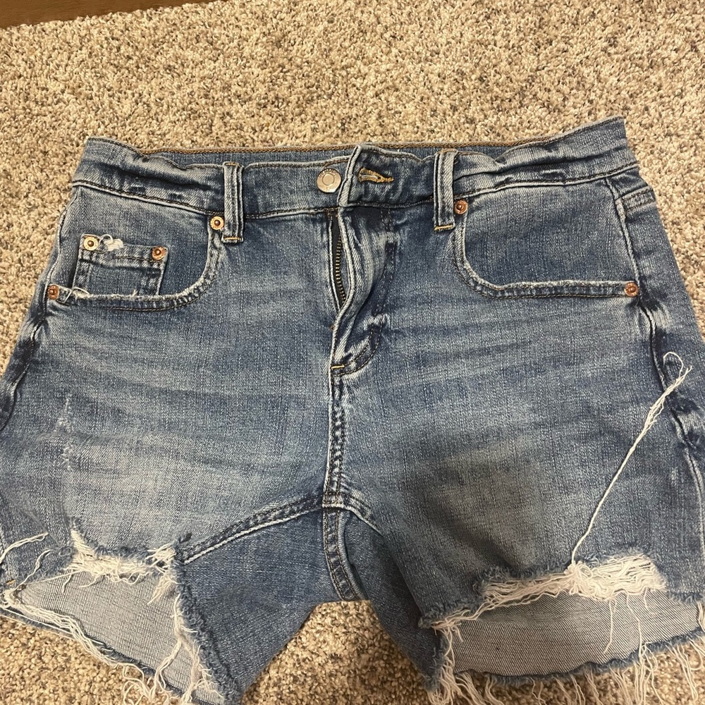 PISTOLA Distressed Denim Shorts